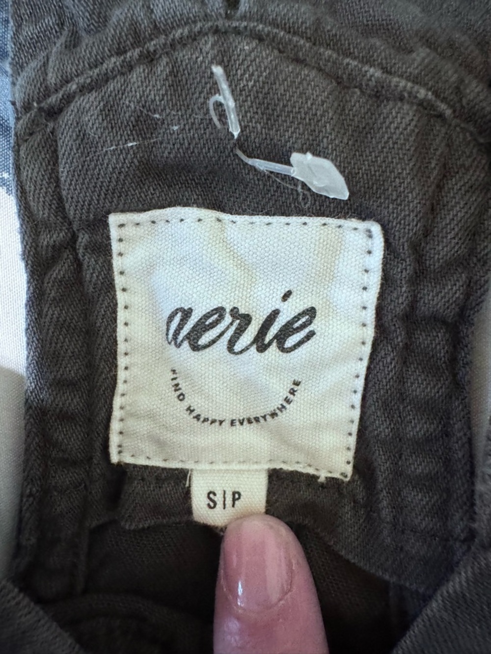 aerie Black Grey Denim Short Overalls - Picture 7 of 8